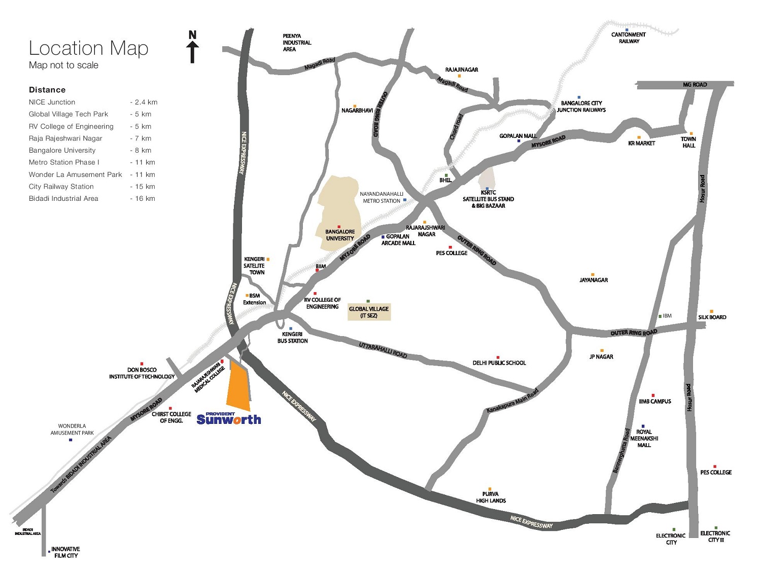 Provident Sunworth City Location Map